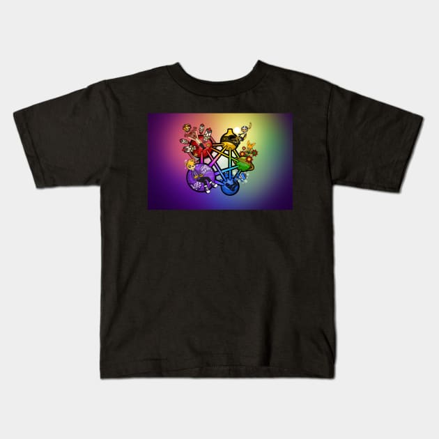 Fediverse Cover Art Kids T-Shirt by MOULE